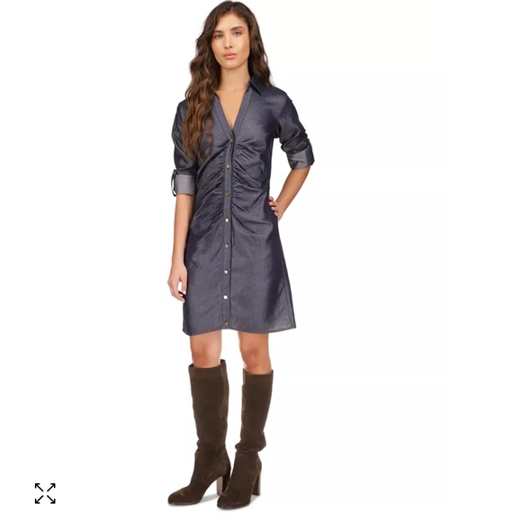 MICHAEL Michael Kors Dresses & Skirts - Brand New with tag Michael Kors Rouched dress in indigo!